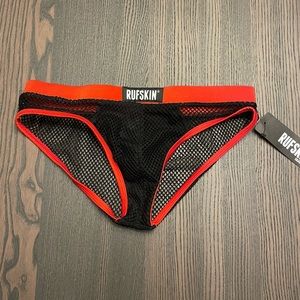 Sexy Red and Black Mesh Brief